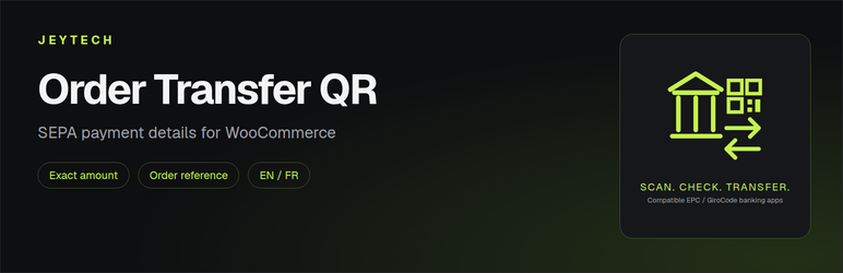 JeyTech Order Transfer QR for WooCommerce